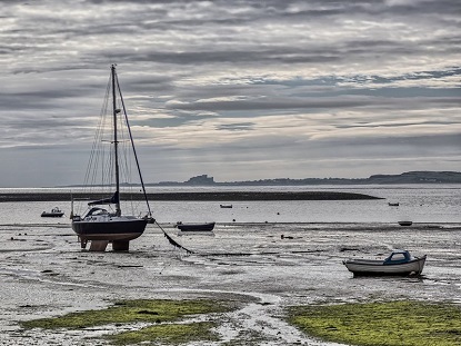 Holy Island, looking at Bamburgh Castle
