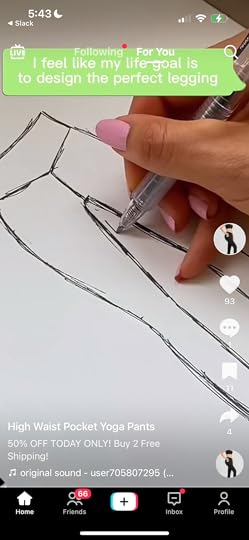 tiktok with stolen video content from blogilates popflex leggings