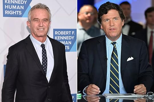 NEW YORK, NEW YORK - DECEMBER 12: Robert F. Kennedy Jr. attends the Robert F. Kennedy Human Rights Hosts 2019 Ripple Of Hope Gala & Auction In NYC on December 12, 2019 in New York City. (Photo by Mike Pont/Getty Images for Robert F. Kennedy Human Rights); HOLLYWOOD, FLORIDA - NOVEMBER 17: Tucker Carlson speaks during 2022 FOX Nation Patriot Awards at Hard Rock Live at Seminole Hard Rock Hotel & Casino Hollywood on November 17, 2022 in Hollywood, Florida. (Photo by Jason Koerner/Getty Images)