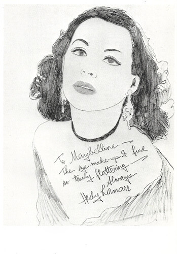 Hedy Lamarr, illustrated by Andy Warhol
