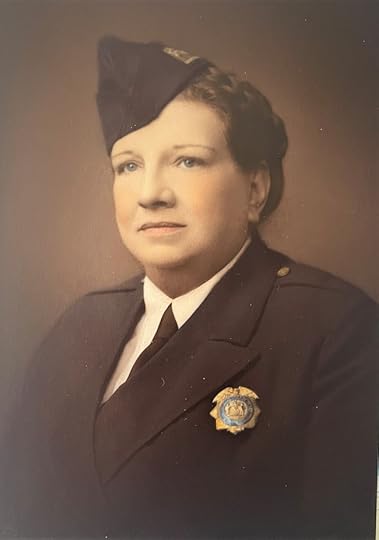 Color portrait of Mary Mae Foley in her police dress uniform.