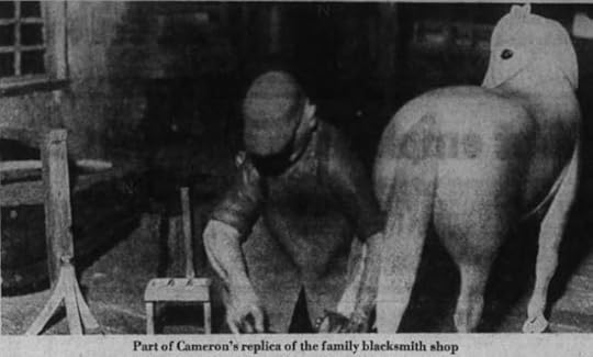 Walter replica of blacksmith shop 1975