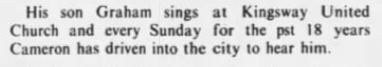 Walter's son singing 1979