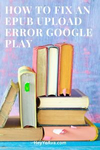 epub upload error on google play