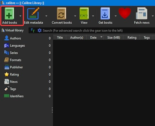 calibre add books