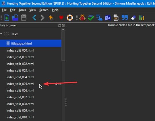 calibre editor file browser
