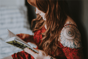 girl reading book
