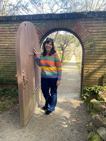 The author in the Filoli Garden