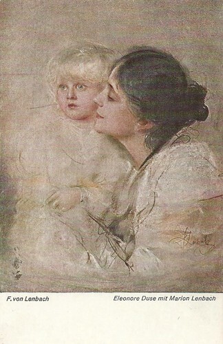 Eleonora Duse with Marion Lenbach, painted by Franz von Lenbach