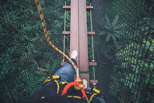 nets creating safety on a narrow high bridge