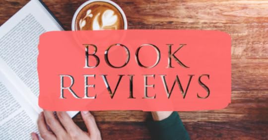 hands holding a book open, a mug of coffee beside the book; text says: 'book review'