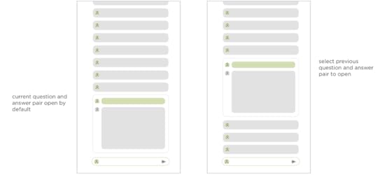 Expanding two different messages in a conversational interface