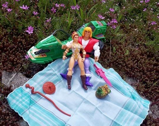Adam and Teela have a picnic in the wilderness.