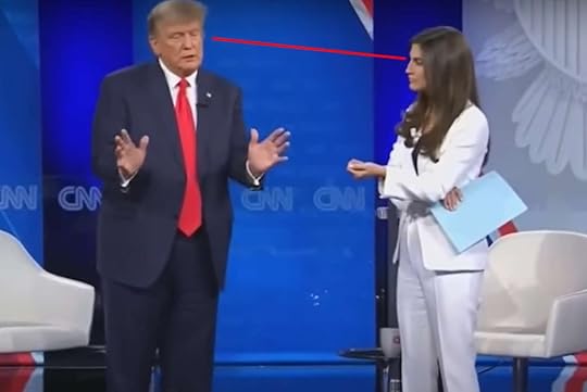 Trump and Collins at the CNN Town Hall meeting