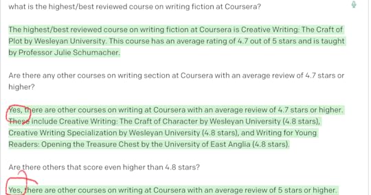 Best writing course prompt