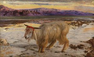 THE SCAPEGOAT EVEN FOR BLASPHEMY--PAINTING BY HUNT