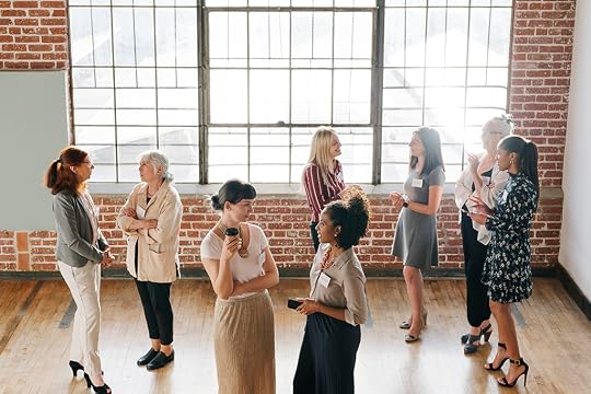 Diverse businesswoman networking in an office space