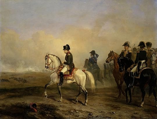 Emperor Napoleon I and his Staff on Horseback.