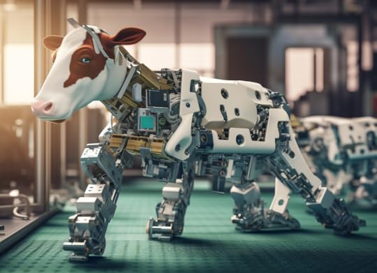 AI generated image of a cow 