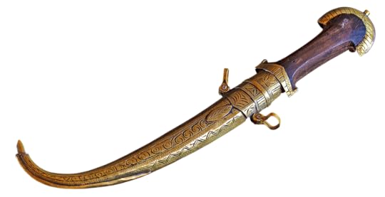 Picture of a jambiya, a middle eastern dagger.