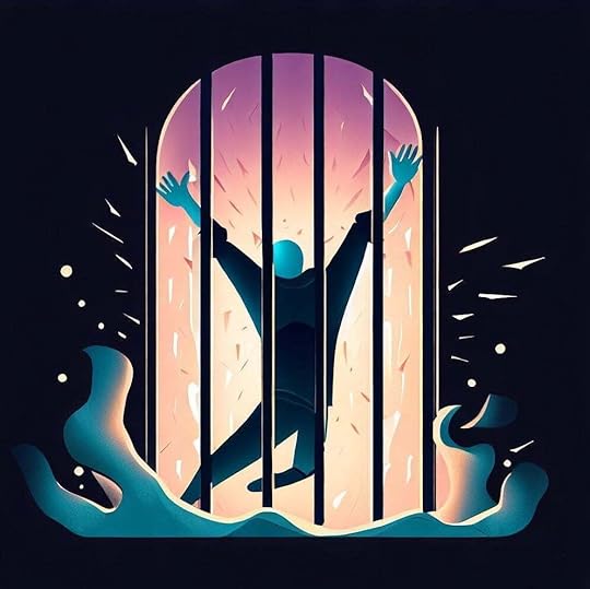 Trabajador ansiando la libertad