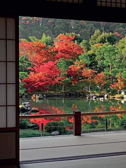 Picture of a view outside with a body of water and trees