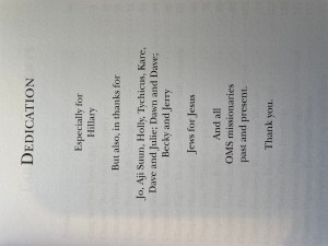 Dedication page OVerflowing Faith