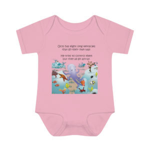 Sculptlings Collectable Clothing Line Octy the Octopus Baby Onesie Pink
