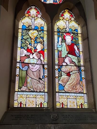 Stained glass panel from All Saints' Church in Marazion