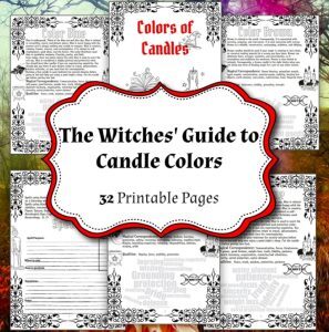 Candle Magic Coloring Pages, Color Meaning, Candle Color Chart, Printable Baby Witch Starter Kit