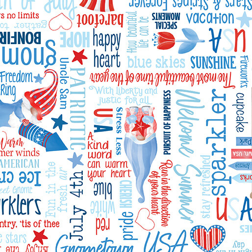 All American Gnomes Fabrics, Fabric Panels, and Fabric Precuts available at Nancy Zieman Productions at ShopNZP.com