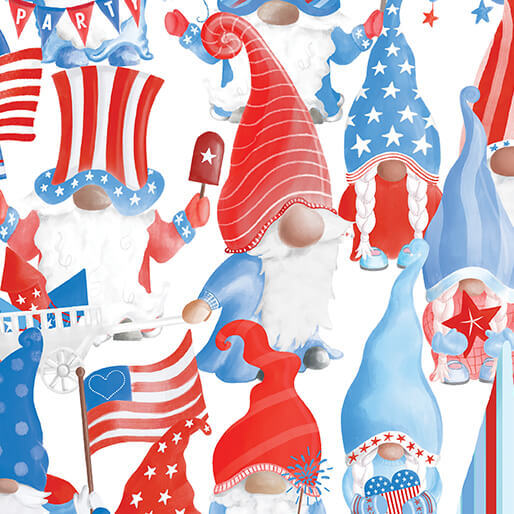 All American Gnomes Fabrics available at Nancy Zieman Productions at ShopNZP.com