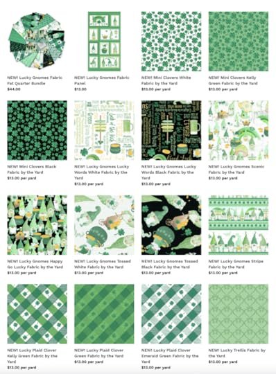 New Lucky Gnomes Fabrics at ShopNZP.com