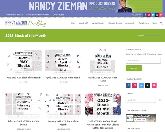 2023 Block of the Month at The Nancy Zieman Productions Blog at NancyZieman.com slash blog