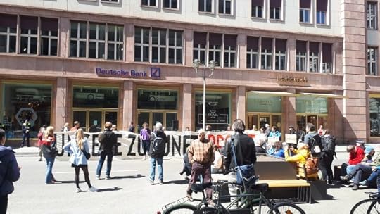 Last Generation activists on Friedrichstraße in Berlin