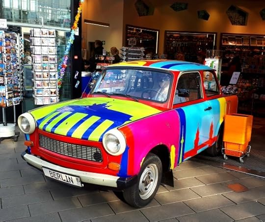 Trabant outside a souvenir shop