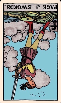Page of Swords (Reversed) | Tarot Card of the Day
