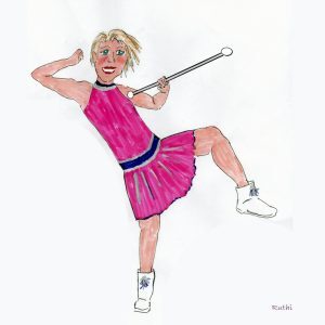 With ADHD, she is having fun marching to a different drummer