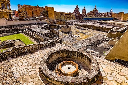 Templo Mayor near the Mexico City Metropolitan Cathedral