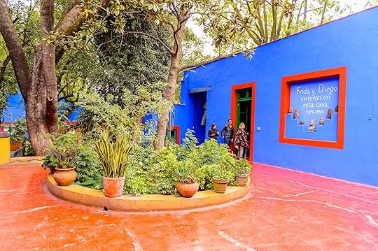 Courtyard at the Frida Kahlo Museum in Mexico City