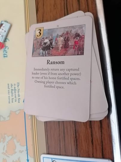 The Ransom event card in the discard deck. The card has 3 action points and lets you free a captured leader