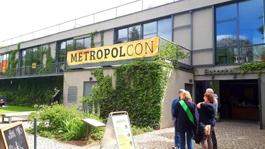 Silent Green cultural center with Metropol Con banner