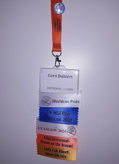 Metropol Con badge with ribbons