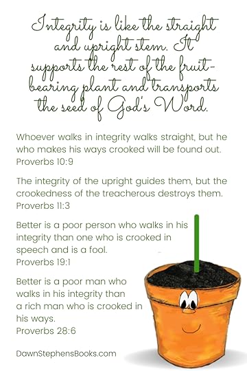 teaching character traits with Little Pot - lesson 4 integrity and the stem