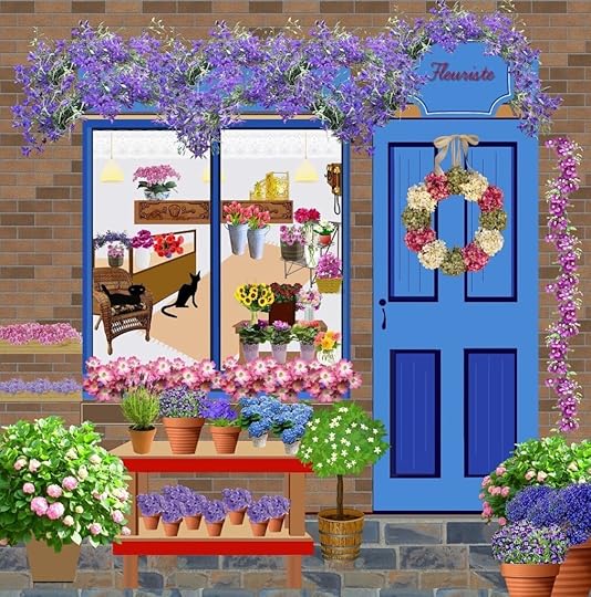 illustration of a florist shop