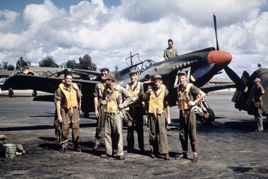 US pilots training to fly the North American A-36A Apache, Louisiana, 1943 (US Army Air Force photo)