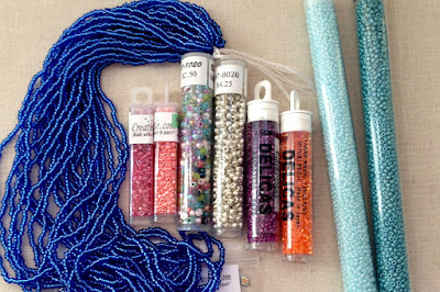Picture of a variety of types of seed beads
