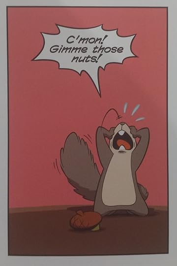 Squirrel begging for nuts