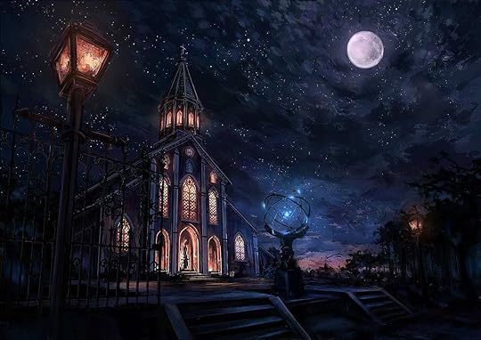 4588941 church, fantasy art, cityscape, city, Moon, night - Rare Gallery HD Wallpapers