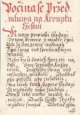 The first page of Dalimilova kronika